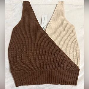 Two-Tone Knit Top